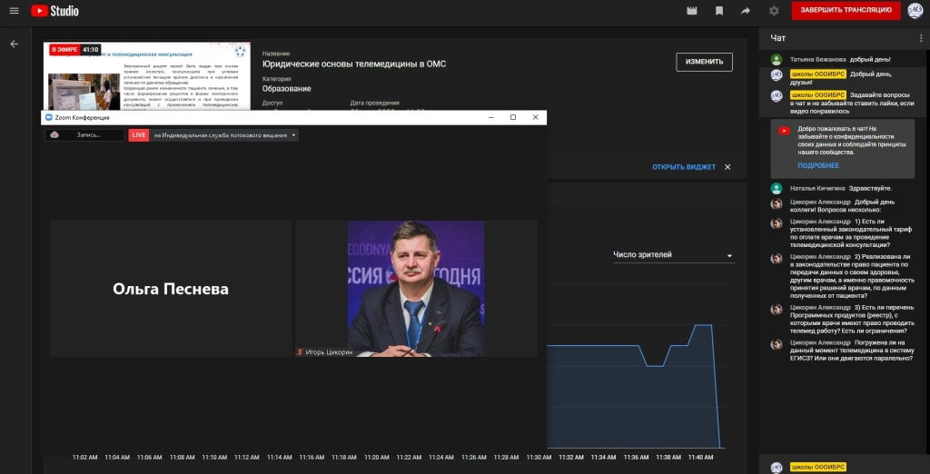 29.10.2020 Школа правовых знаний для пациентов: «Юридические основы телемедицины в ОМС»